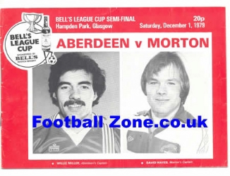 Aberdeen v Morton 1979 – League Cup Semi Final