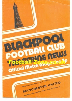 Blackpool v Manchester United 1974