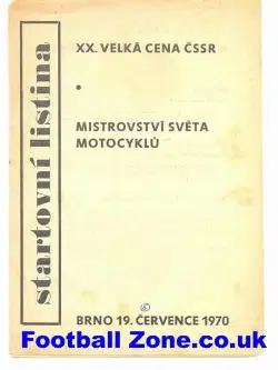 Overseas Speedway Programme 1970