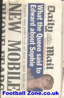 Daily Mail Newspaper May 1999 Man Utd Treble Season Issue