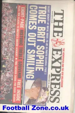 The Express Newspaper May 1999 Man Utd Treble Season Issue