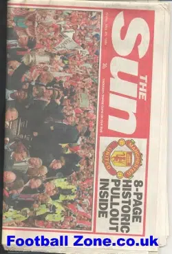 The Sun Newspaper May 1999 Man Utd Treble Season Issue