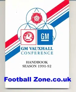 Vauxhall Conference Handbook 1991 – 1992