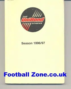 Unibond League Handbook 1996 – 1997 + Membership Card