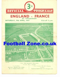 England Rugby v France 1947 – Twickenham