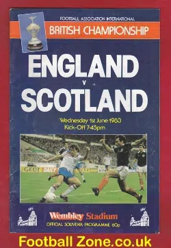 England v Scotland 1983 - Wembley