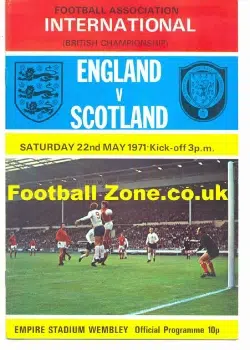England v Scotland 1971 - London
