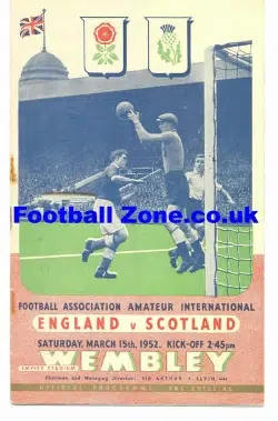 England v Scotland 1952 – Amateur International