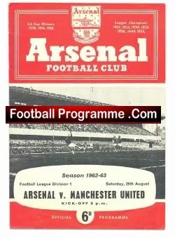 Arsenal v Manchester United 1962