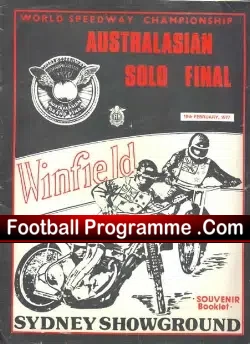 Australian Solo Final 1977 - Autographed Signed Peter Collins - signed programme