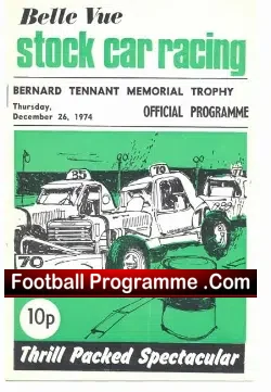 Belle Vue Stock Car Racing 1974 – Bernard Tennant Memorial