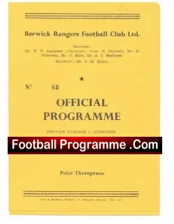 Berwick Rangers v Arbroath 1957