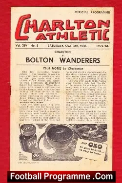 Charlton Athletic v Bolton Wanderers 1946
