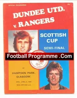 Dundee United v Glasgow Rangers 1978 – Scottish Cup Semi Final