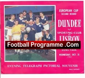 Dundee v Sporting Lisbon 1962 – Football Programme EC