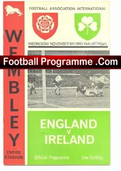 England v Northern Ireland 1965 - George Best - football programme