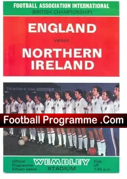 England v Northern Ireland 1977