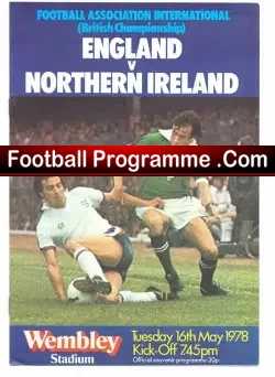 England v Northern Ireland 1978