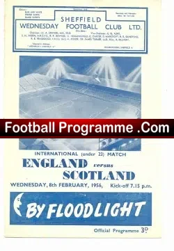 England v Scotland 1956 – Under 23 Sheffield Wed  Duncan Edwards