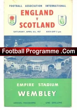 England v Scotland 1957 - football programme