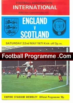 England v Scotland 1971 – London