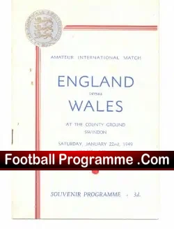 England v Wales 1949 – Amateur International at Swindon