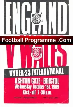 England v Wales 1969 – Under 23 International at Bristol