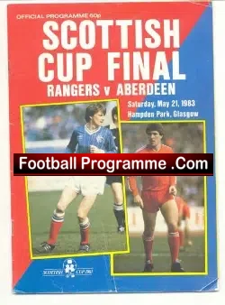 Glasgow Rangers v Aberdeen 1983 – Scotland Cup Final