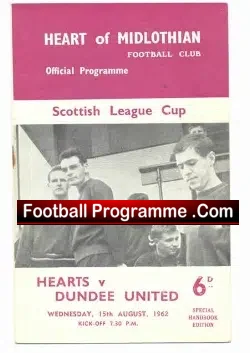 Heart Of Midlothian v Dundee United 1962