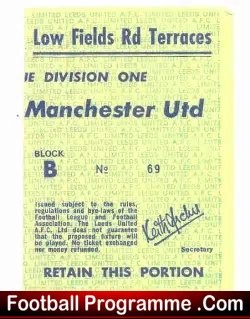 Leeds United v Manchester United 1977 – 77/78 Football Ticket