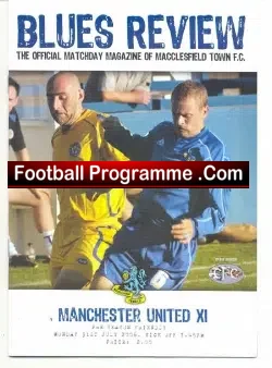 Macclesfield Town v Manchester United 2006 - Pre Season Friendly - football programme
