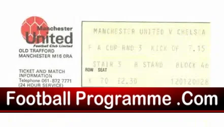Manchester United v Chelsea 1979 – Match Ticket FA Cup