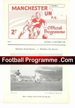 Manchester United v Huddersfield Town 1960 – Reserve Match