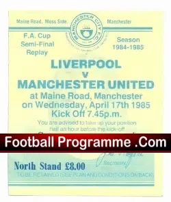 Manchester United v Liverpool 1985 – FA Cup Semi Final Replay