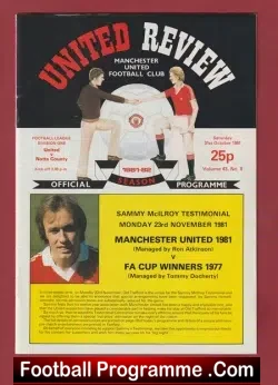 Manchester United v Notts County 1981 – Sammy McIlroy