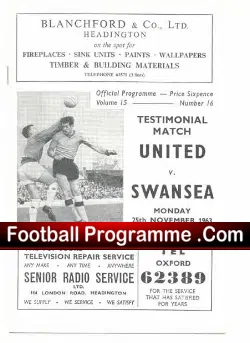 Maurice Kyle + Cyril Beavon Testimonial Oxford United 1963