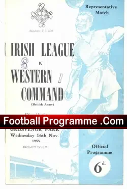 Northern Ireland League v Western Command 1955 – Grosvenor Park