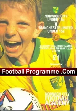 Norwich City v Manchester United 2000 – Under 15’s