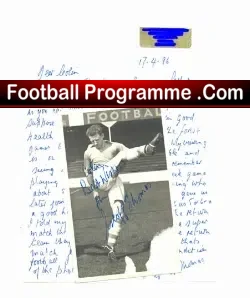 Nottingham Forest Geoff Thomas Signed Letter + Picture