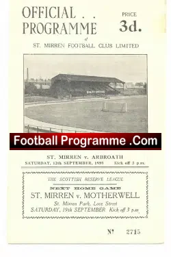 St Mirren v Motherwell 1959