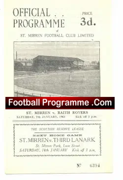 St Mirren v Third Lanark 1961