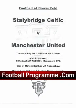 Stalybridge Celtic v Manchester United 2004