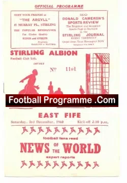 Stirling Albion v East Fife 1960