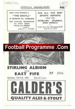 Stirling Albion v East Fife 1962