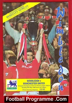 Wimbledon v Manchester United 1993 – Crowned League Champions