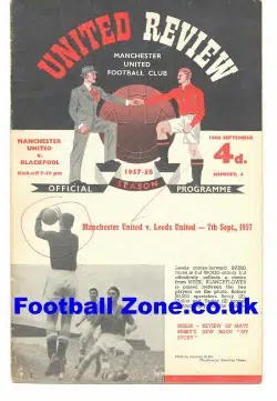 Manchester United v Blackpool 1957 - Autograph - Signed !