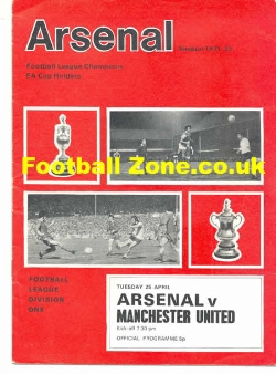 Arsenal v Manchester United 1972