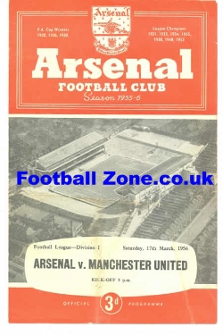 Arsenal v Manchester United 1956
