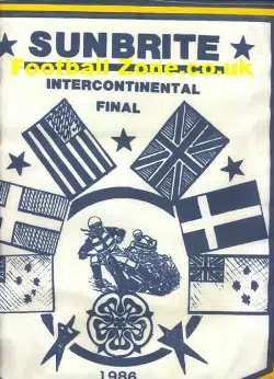 Intercontinental Final 1986 Speedway Pennant Flag - Large
