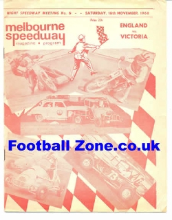 Australia Melbourne Speedway Magazine 1968